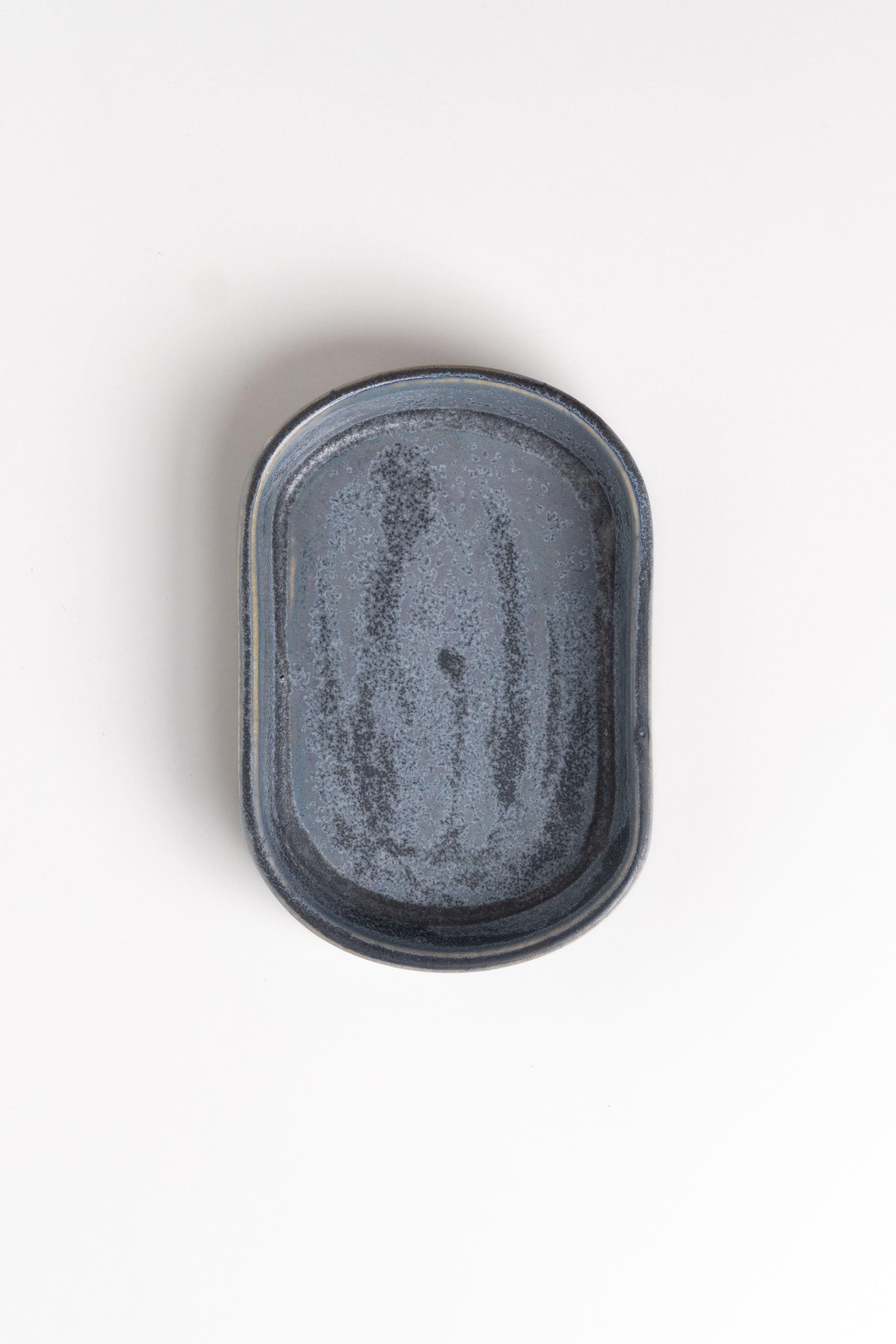 Oval Ceramic Soap Dish – Slate Blue