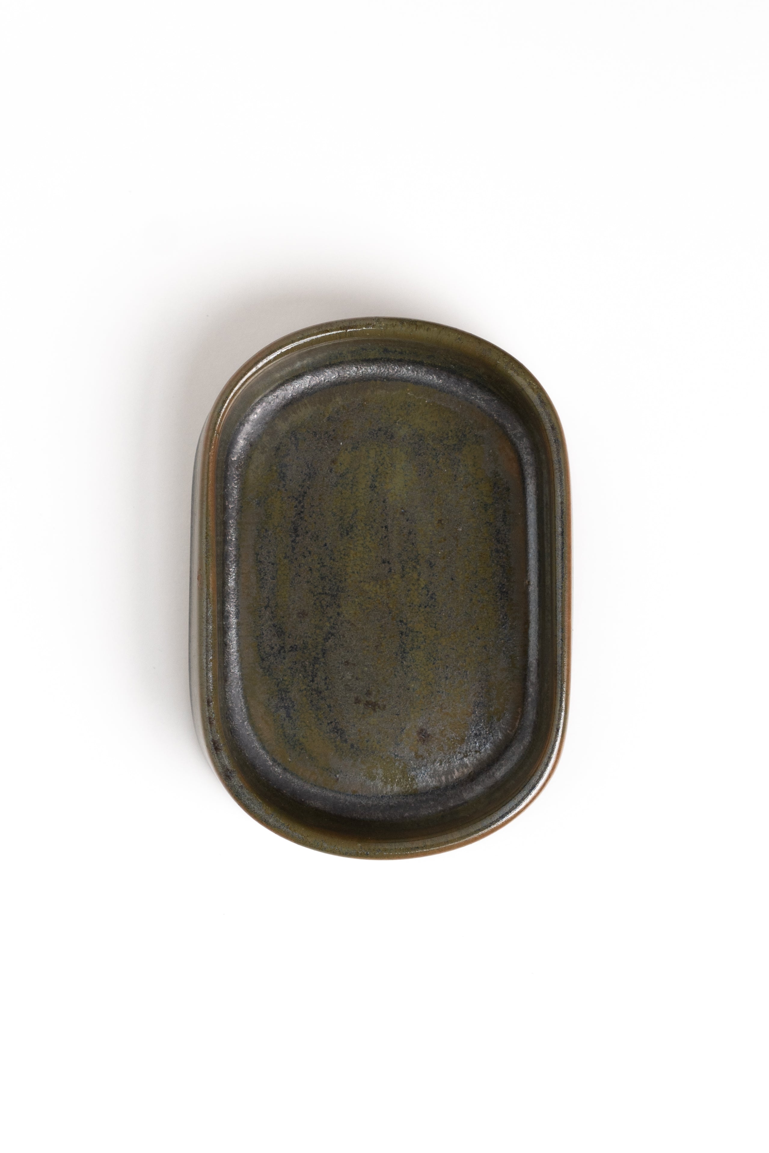 Rectangular ceramic dish on a white background