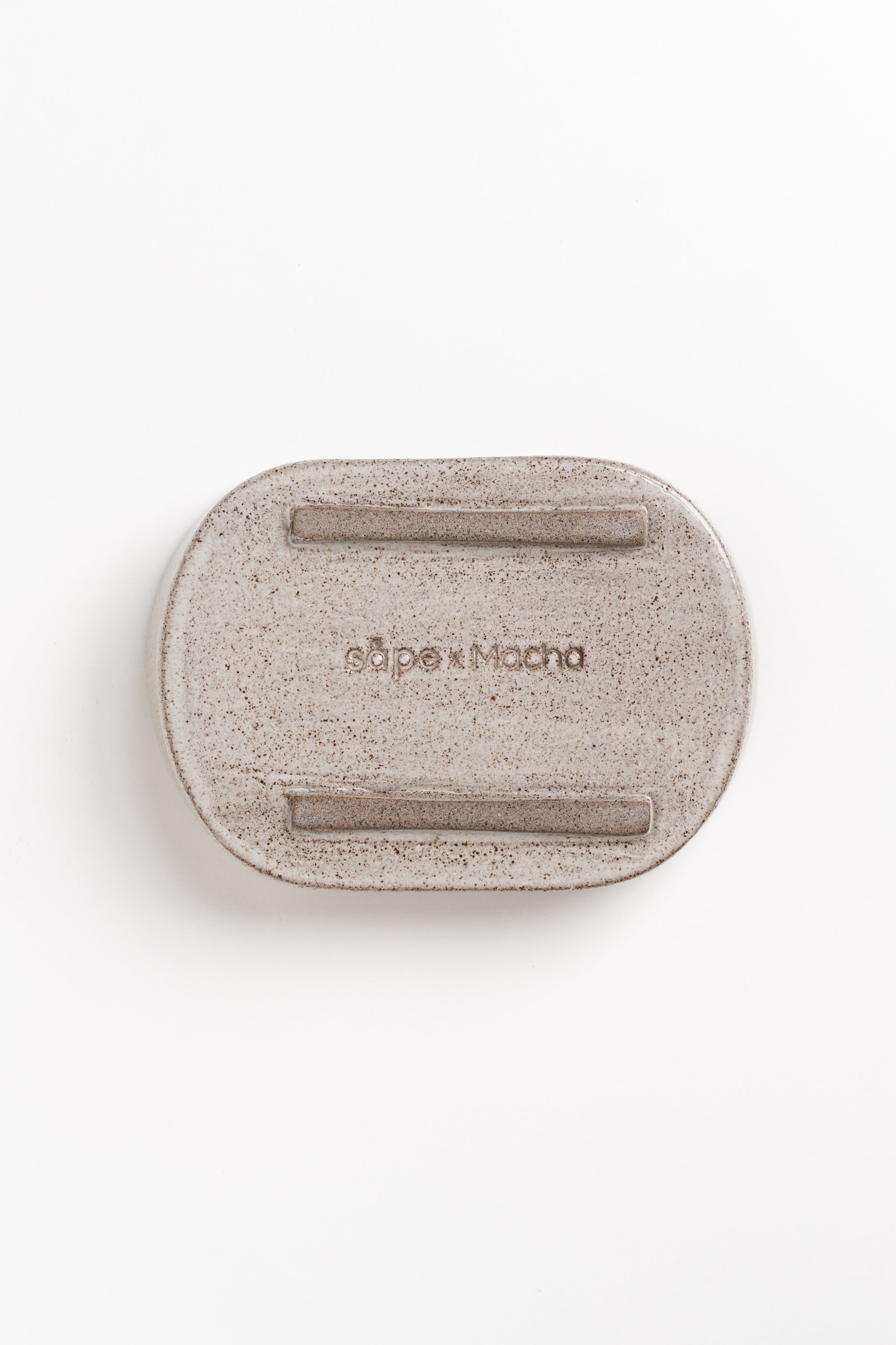 Oval Ceramic Soap Dish – Stone Grey