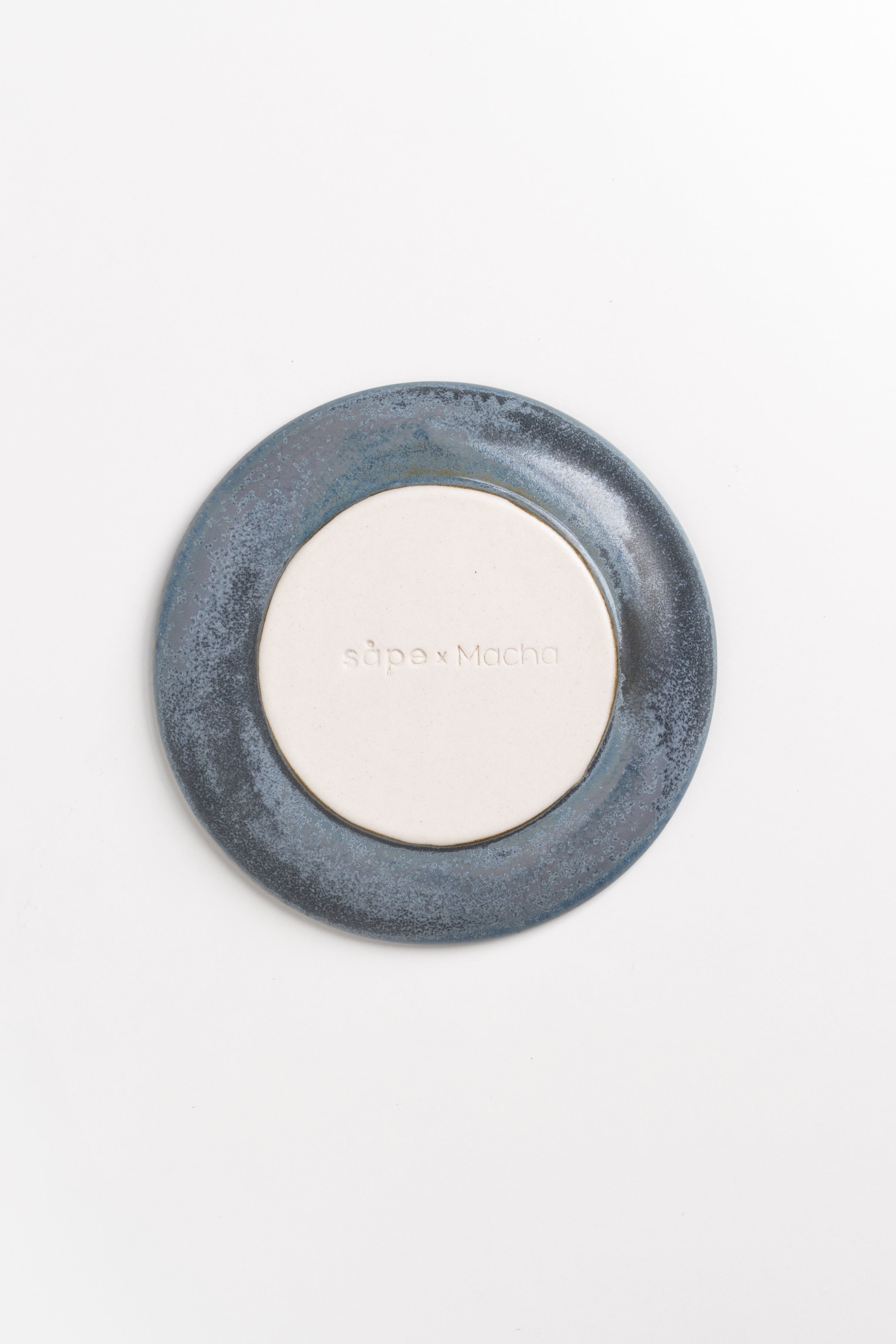 Round Ceramic Soap Dish – Slate Blue