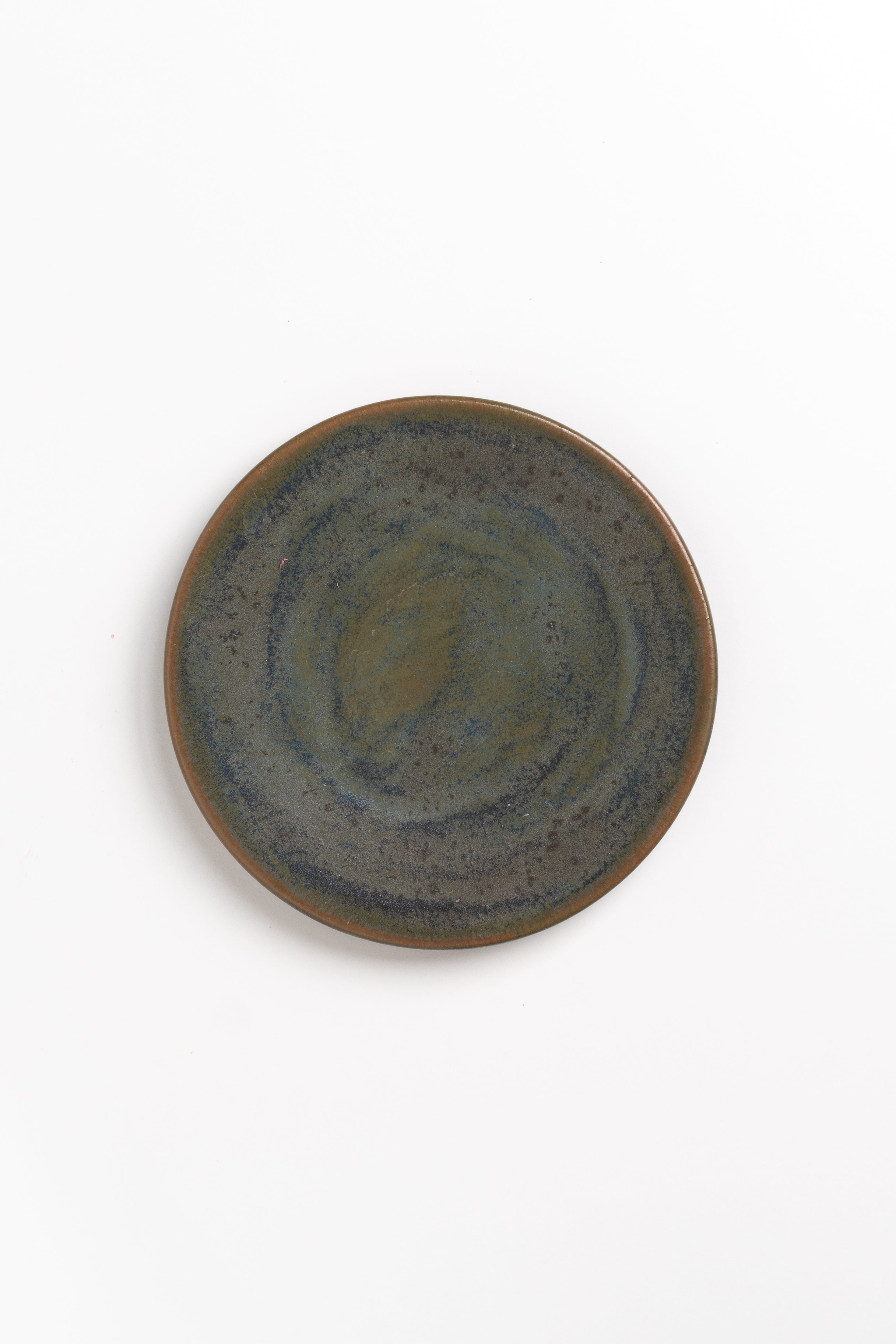 Round Ceramic Soap Dish – Moss Green