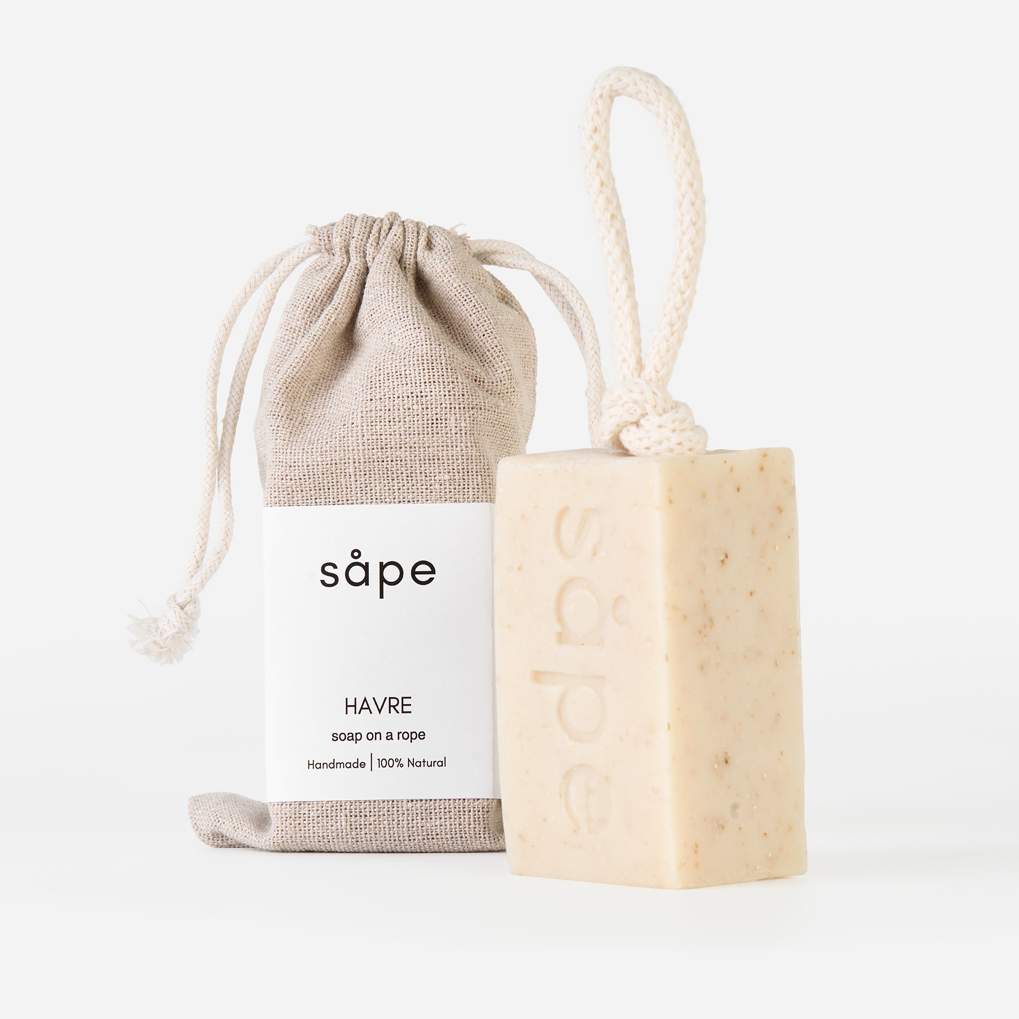 Havre soap with cotton bag – natural lavender and rose geranium soap bar UK