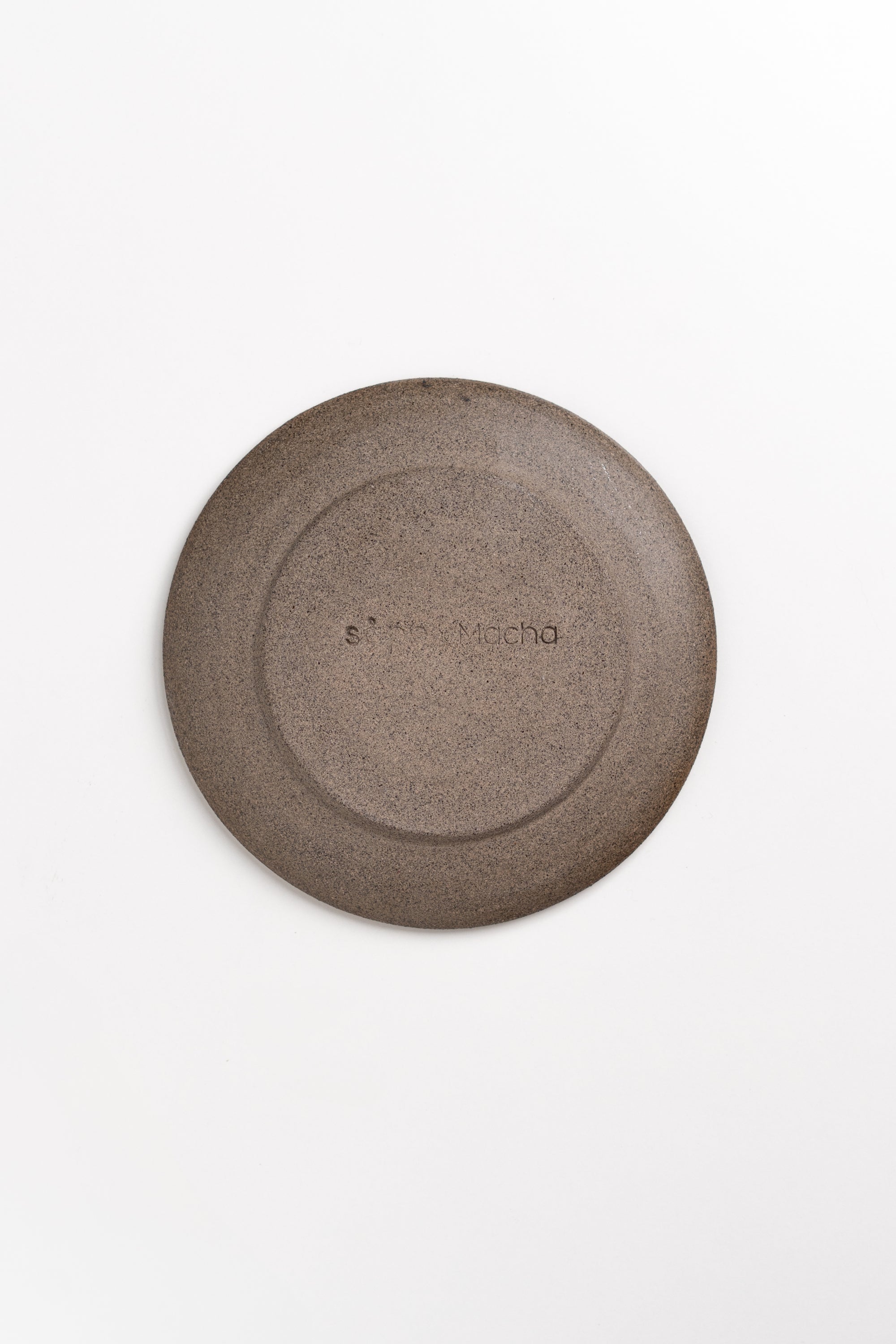 Round Ceramic Soap Dish – Stone Grey