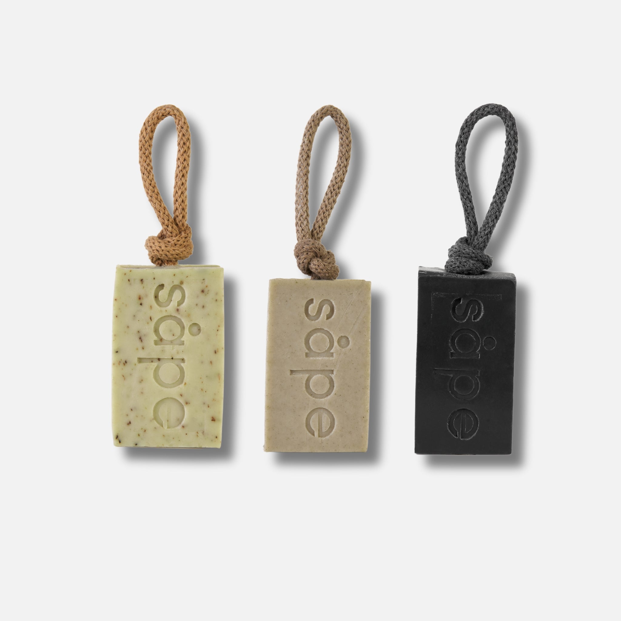 Essential Trio – Nordic Soap Set with Clay, Charcoal & Botanicals